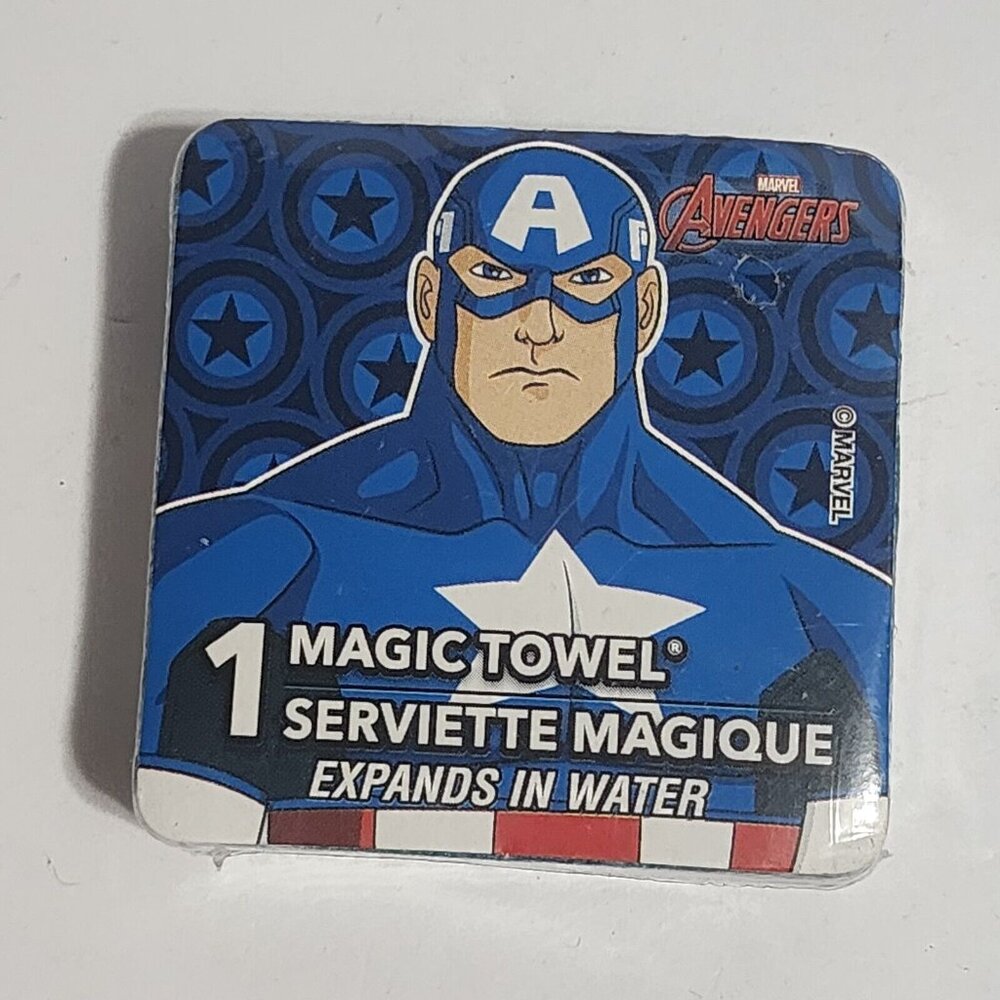 Magic Towel Marvel The Avengers Captain America 11.75"x11.75" 2016 New